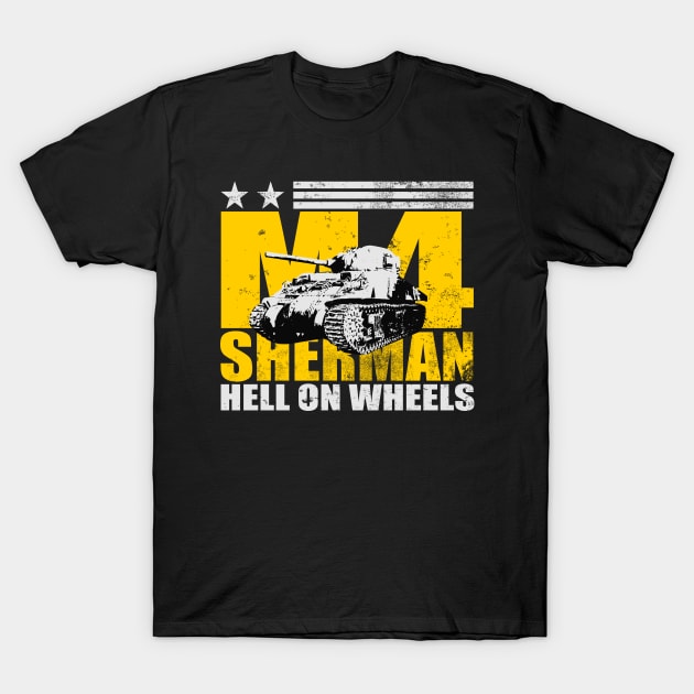 M4 Sherman Tank (distressed) T-Shirt by TCP